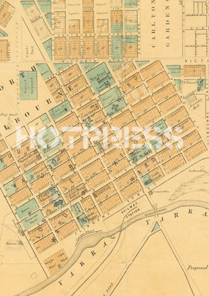 1854 Plan of the City of Melbourne