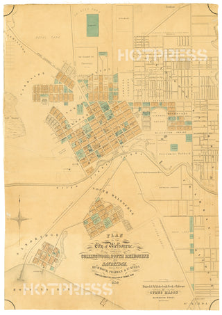 1854 Plan of the City of Melbourne