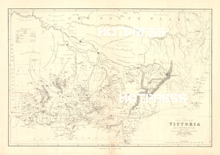 1856 Travellers' Map of the Colony of Victoria