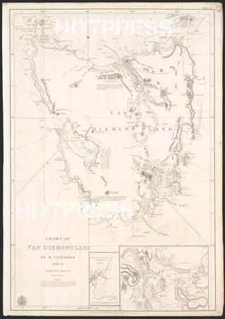 1798-99 Chart of Van Diemens Land  by Matthew Flinders