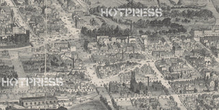 1878 Bendigo - Sandhurst Birds-eye View