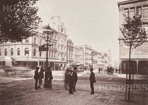 1885 corner of Collins and Swanston Streets