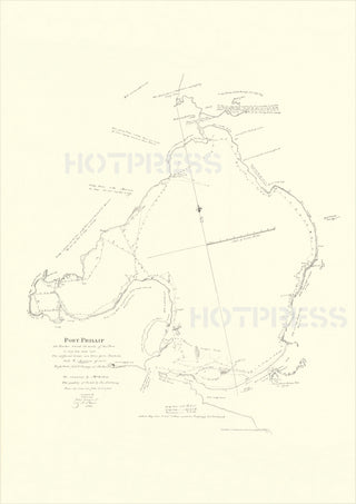 1803 Port Phillip Survey Map - Charles Grimes