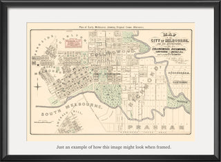 1852 Map of Melbourne