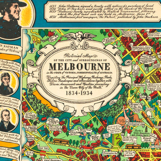 1934 Centenary Map of Melbourne