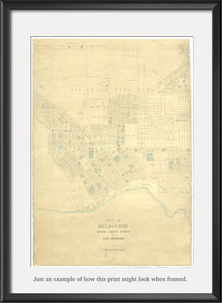 1866 Detailed Plan of Melbourne