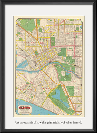 1947 Map of Melbourne