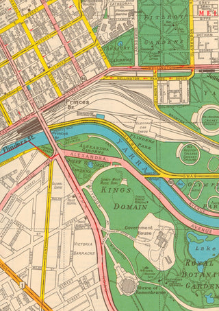 1947 Map of Melbourne