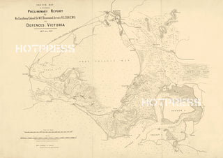 1877 Map of Port Phillip Defences