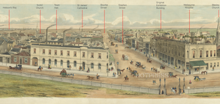 1863 Panorama of Melbourne from Parliament House