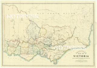 1865 Gazetteer Map of Victoria