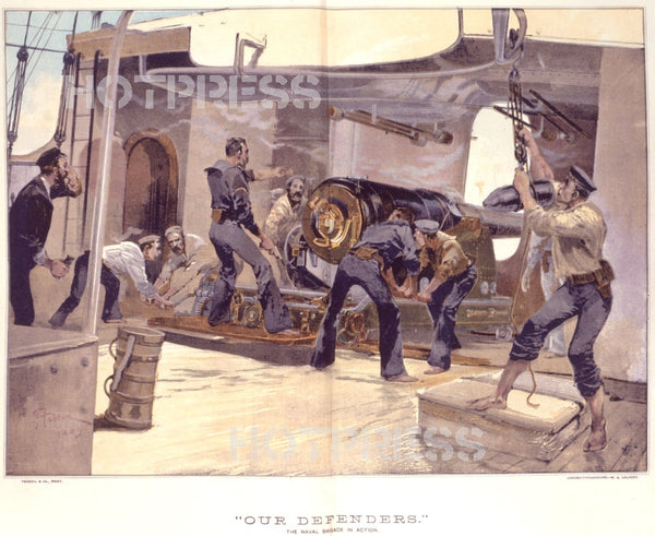 1889 Our Defenders - The Naval Brigade In Action