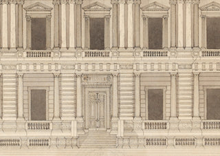 1859c Architectural Drawing of Treasury Building