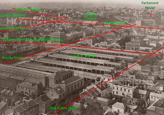 1875 Melbourne Looking North East from Scots' Church