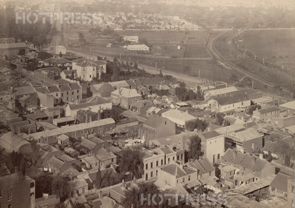 1875 Melbourne Looking South East from Scots' Church