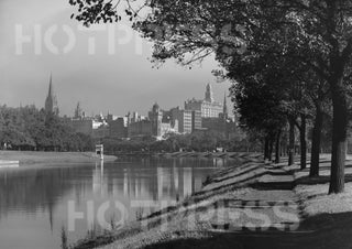 1940s Melbourne Vista Across the Yarra