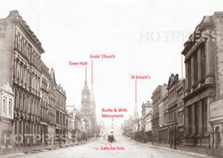 1880s Collins Street looking east