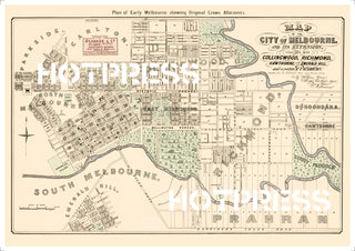1852 Map of Melbourne