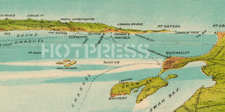 1900c Bird's Eye View of Port Phillip and Corio Bay