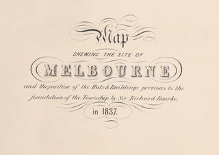 1837 Map Shewing the Site of Melbourne - Tinted