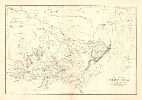 1856 Travellers' Map of the Colony of Victoria