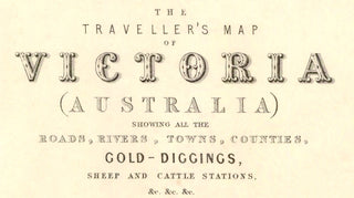 1856 Travellers' Map of the Colony of Victoria