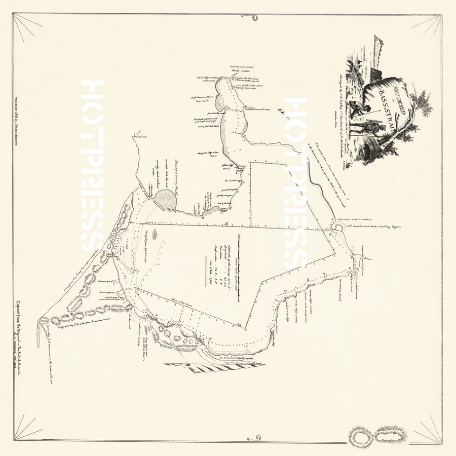 1803 Port Phillip Survey Map - Lt. Tuckey