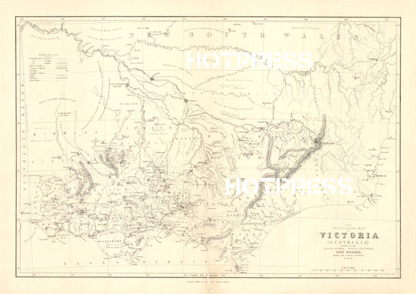 1856 Travellers' Map of the Colony of Victoria