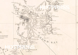 1798-99 Chart of Van Diemens Land  by Matthew Flinders