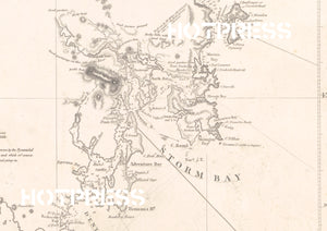 1798-99 Chart of Van Diemens Land  by Matthew Flinders