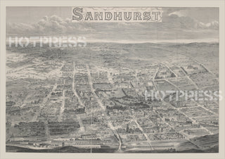 1878 Bendigo - Sandhurst Birds-eye View