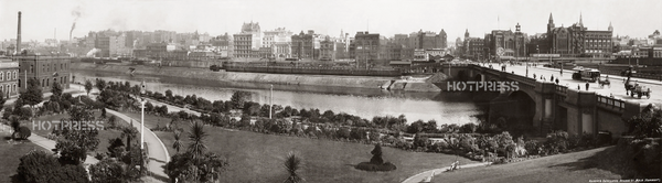 1906 Melbourne and Princes Bridge from South Bank
