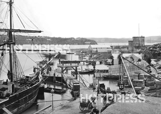 1873 Sydney Wharves near Fort Macquarie, Bennelong Point