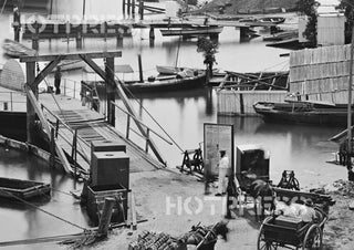 1873 Sydney Wharves near Fort Macquarie, Bennelong Point