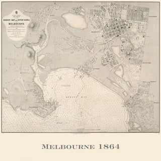 1864 Map of Melbourne