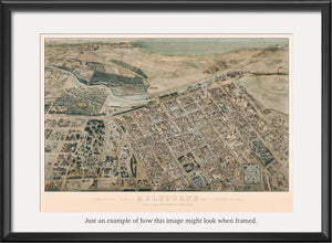1866 Isometric View of Melbourne
