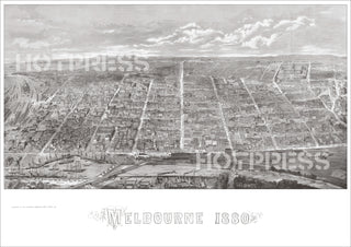 1880 Melbourne Bird's Eye View