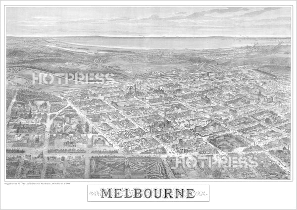1880 Perspective of Melbourne