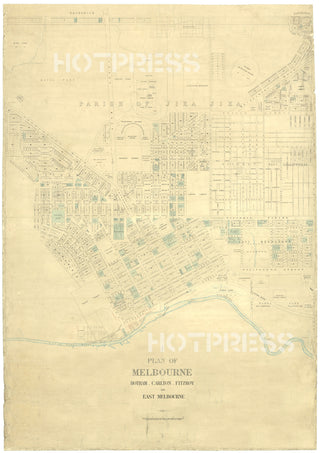 1866 Detailed Plan of Melbourne
