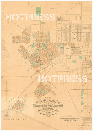 1854 Plan of the City of Melbourne