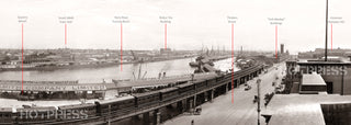 1906 Flinders Street and Queens Bridge Panorama