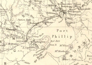 1856 Travellers' Map of the Colony of Victoria