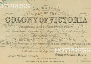 1856 Map of the Colony of Victoria