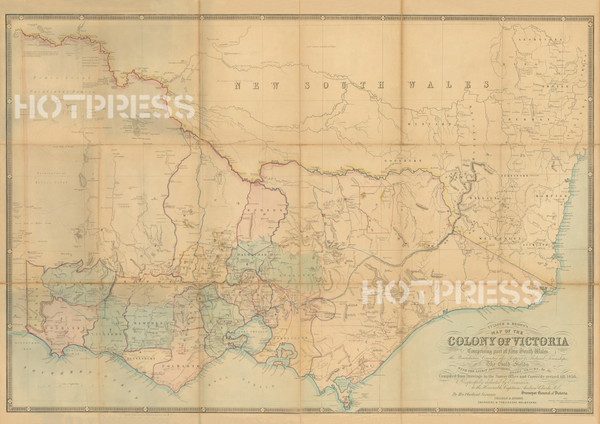 1856 Map of the Colony of Victoria
