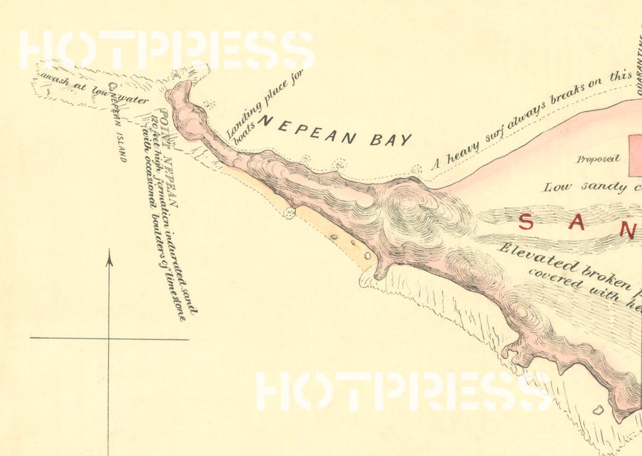1875 Map of Point Nepean