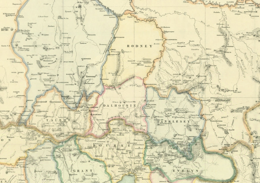 1865 Gazetteer Map of Victoria