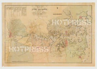 1850c Map of Port Jackson and the Parramatta River