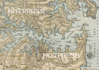 1900c Map of Port Jackson and Middle Harbour