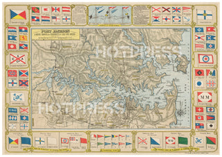 1900c Map of Port Jackson and Middle Harbour