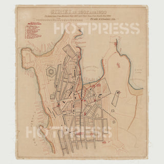 1900 Map of Sydney in 1807 and 1900